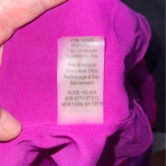 Alice + Olivia Purple and Red Silk Blend Dress EUC - Picture 5 of 5